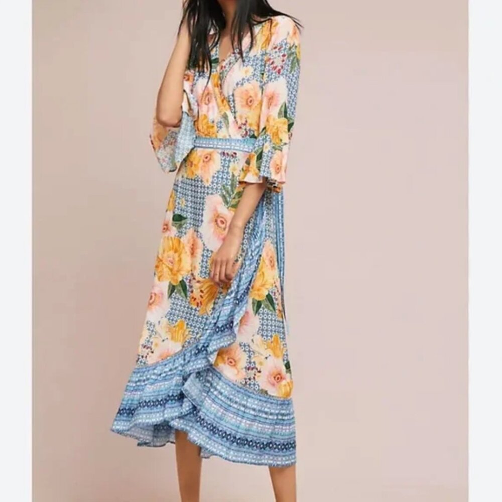 FARM Rio for Anthropologie Camila Wrap Dress